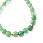 Pulsera Jade Facetada 6mm Enchapado Oro 18 K 3