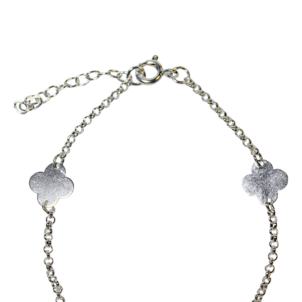 Pulsera 4 Trébol Plata Fina 925 4