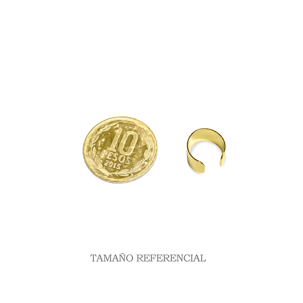 Aro Bidu Liso Plano Enchapado Oro 18K 4