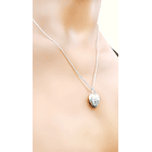 Collar Corazón Tallado Plata Fina 925 3