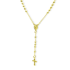 Collar Rosario Virgen De Los Rayos Cruz Cristo Enchapado Oro 18K 3