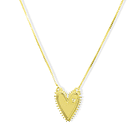 Collar Corazón Tierno Borde Circón Enchapado Oro 18K 3