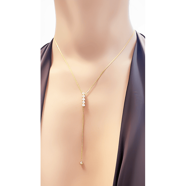 Collar Cira Péndulo Enchapado Oro 18K  3