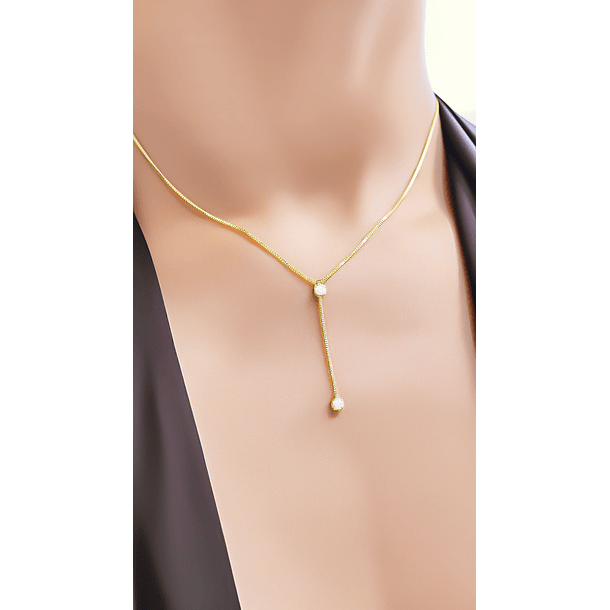 Collar Corbatero Amaia Enchapado Oro 18K 3