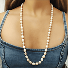 Collar Perlas De Río Rosadas Nudos 2