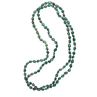 Collar Perlas De Río Magan Verde 120cm 3