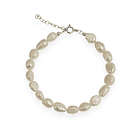 Pulsera Perlas De Río Alargadas Plata Fina 925 1