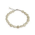 Pulsera Perlas De Río Alargadas Plata Fina 925 3