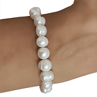 Pulsera Perla De Río 8mm Enchapado Oro 18K 2
