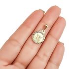 Colgante Medalla San Miguel Arcángel Borde 13mm Enchapado Oro 18K 2