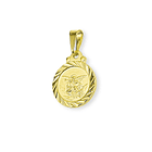 Colgante Medalla San Miguel Arcángel Borde 13mm Enchapado Oro 18K 3