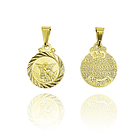 Colgante Medalla San Miguel Arcángel Borde 13mm Enchapado Oro 18K 4