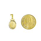 Colgante Medalla San Expedito Ovalado Borde Enchapado Oro 18K 5
