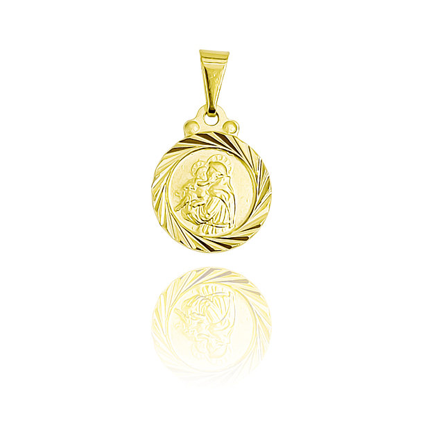 Colgante Medalla San Antonio Borde 13mm Enchapado Oro 18K