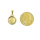 Colgante Medalla San Antonio Borde 13mm Enchapado Oro 18K 4