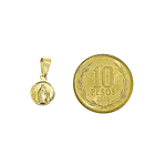 Colgante Medalla Virgen De Los Rayos Mini Enchapado Oro 18K 4