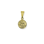 Colgante Medalla San Miguel Arcángel Mini 9mm Enchapado Oro 18K 3