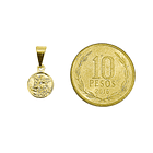 Colgante Medalla San Miguel Arcángel Mini 9mm Enchapado Oro 18K 5