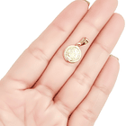 Colgante Medalla San Benito Redondo 11mm Enchapado Oro 18K 2