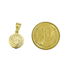 Colgante Medalla San Benito Redondo 11mm Enchapado Oro 18K 5