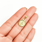 Colgante Medalla San Francisco Borde 13mm Enchapado Oro 18K 2
