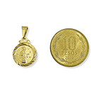 Colgante Medalla San Francisco Borde 13mm Enchapado Oro 18K 4