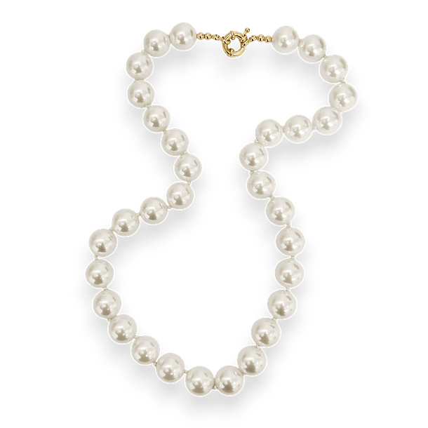 Collar Perlas 12mm Shellpearl Nácar Blanco