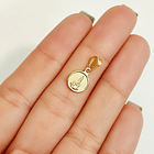 Colgante Medalla Virgen De Fátima 9mm Enchapado Oro 18K 2