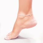 Tobillera Estrellas Mini Eslabón Plata Fina 925 2