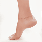 Tobillera Trébol Eslabón Enchapado Oro 18K 2