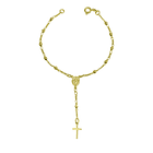 Pulsera Denario Virgen De Los Rayos Bolitas Enchapado Oro 18K 3