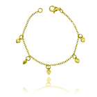 Pulsera Niña 5 Corazón Enchapado Oro 18K 1