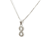 Collar Infinito Circón Veneciana Mini Plata Fina 925 1