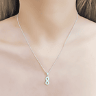 Collar Infinito Circón Veneciana Mini Plata Fina 925 2