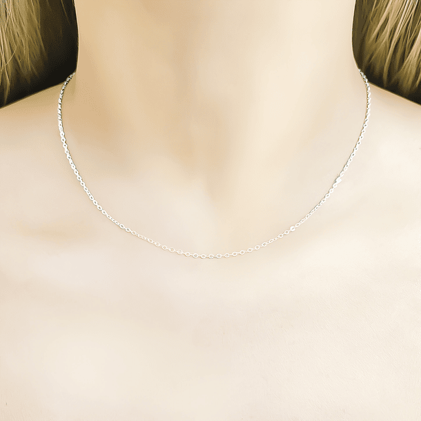 Cadena Espejo Eslabón Plata Fina 925