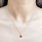 Collar Frutilla Eslabón Plata Fina 925 2
