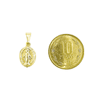 Colgante Medalla Virgen De Los Rayos 10mm Ovalado Enchapado Oro 18K 5