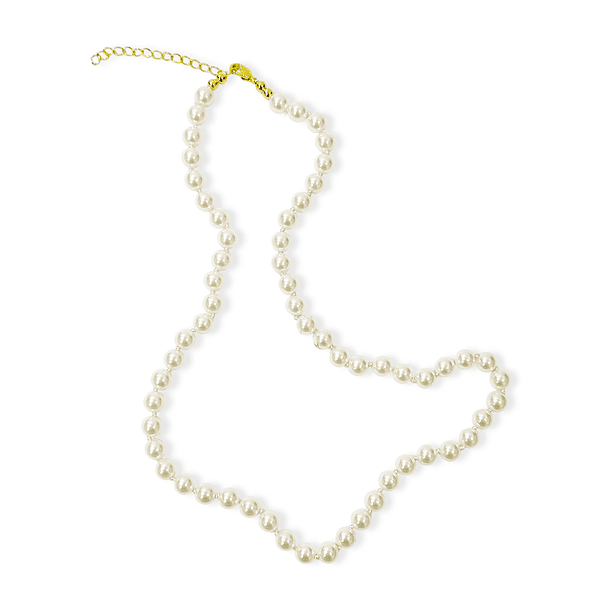 Collar Perlas Shellpearl Nudo 6mm Enchapado Oro 18K
