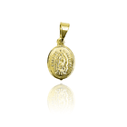 Colgante Medalla Virgen De Guadalupe Ovalado 10mm Enchapado Oro 18K 1