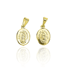 Colgante Medalla Virgen De Guadalupe Ovalado 10mm Enchapado Oro 18K 3