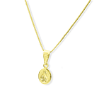 Collar Virgen de los Rayos Mini Veneciana Enchapado Oro 18K 3