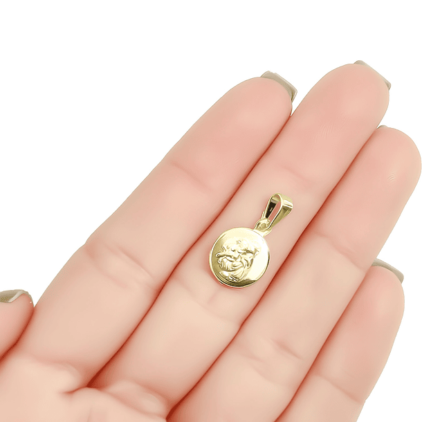 Colgante Medalla San Antonio 11mm Enchapado Oro 18K