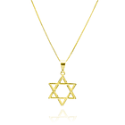 Collar Estrella De David 16mm Enchapado Oro 18K 1