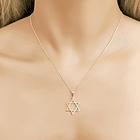 Collar Estrella De David 16mm Enchapado Oro 18K 2