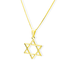 Collar Estrella De David 16mm Enchapado Oro 18K 3