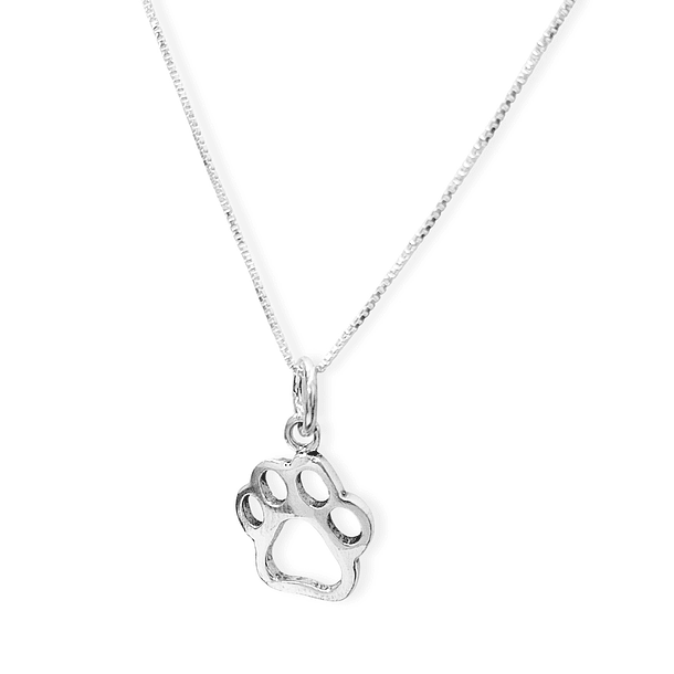 Collar Huella Perro Calada Plata Fina 925 3