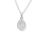 Collar Medalla Virgen Rayos Veneciana Plata Fina 925 4