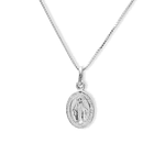 Collar Medalla Virgen Rayos Veneciana Plata Fina 925 3