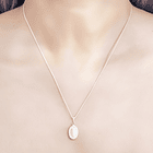 Collar Medalla Virgen Rayos Veneciana Plata Fina 925 2