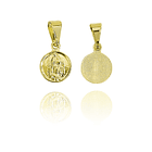 Colgante Medalla Virgen De Guadalupe 9mm Enchapado Oro 18K 3